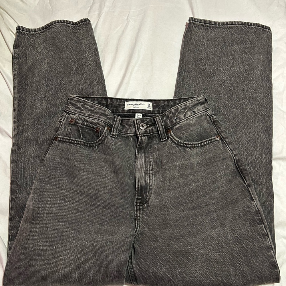 Abercrombie & Fitch Dark Gray Women's Relaxed Jeans